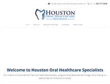 Tablet Screenshot of houstonoralhealthcarespecialists.com